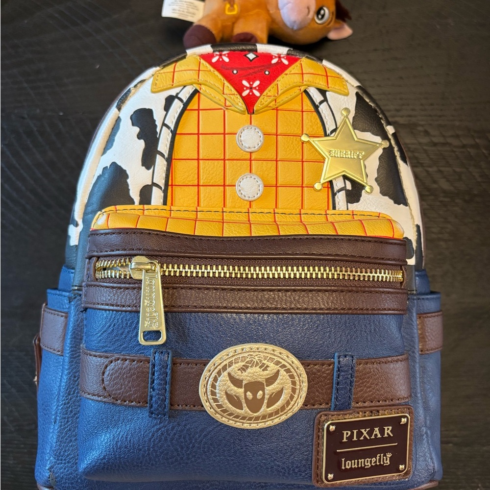 Loungefly Pixar Woody Mini Backpack and Bullseye Cutie Cuff